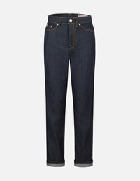 Brocade Inserted Daicock Embroidery Relax Fit Jeans