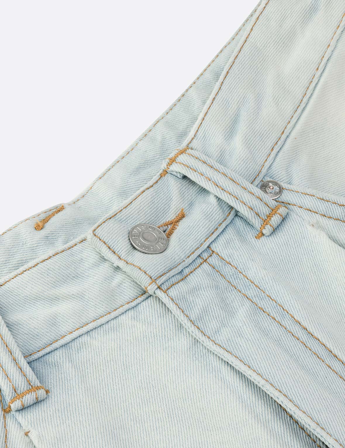 Seagull and Text Embroidery Baggy Jeans