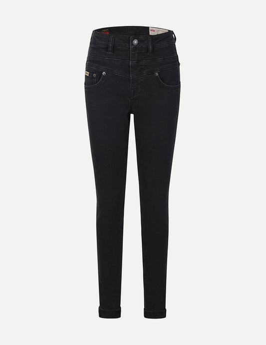 Brocade Inserted Seagull Skinny Jeans
