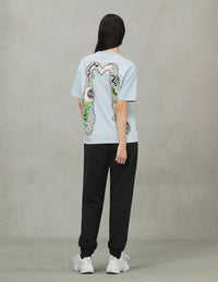 Twisted Rope and Daicock Anchor Print Oversized T-Shirt