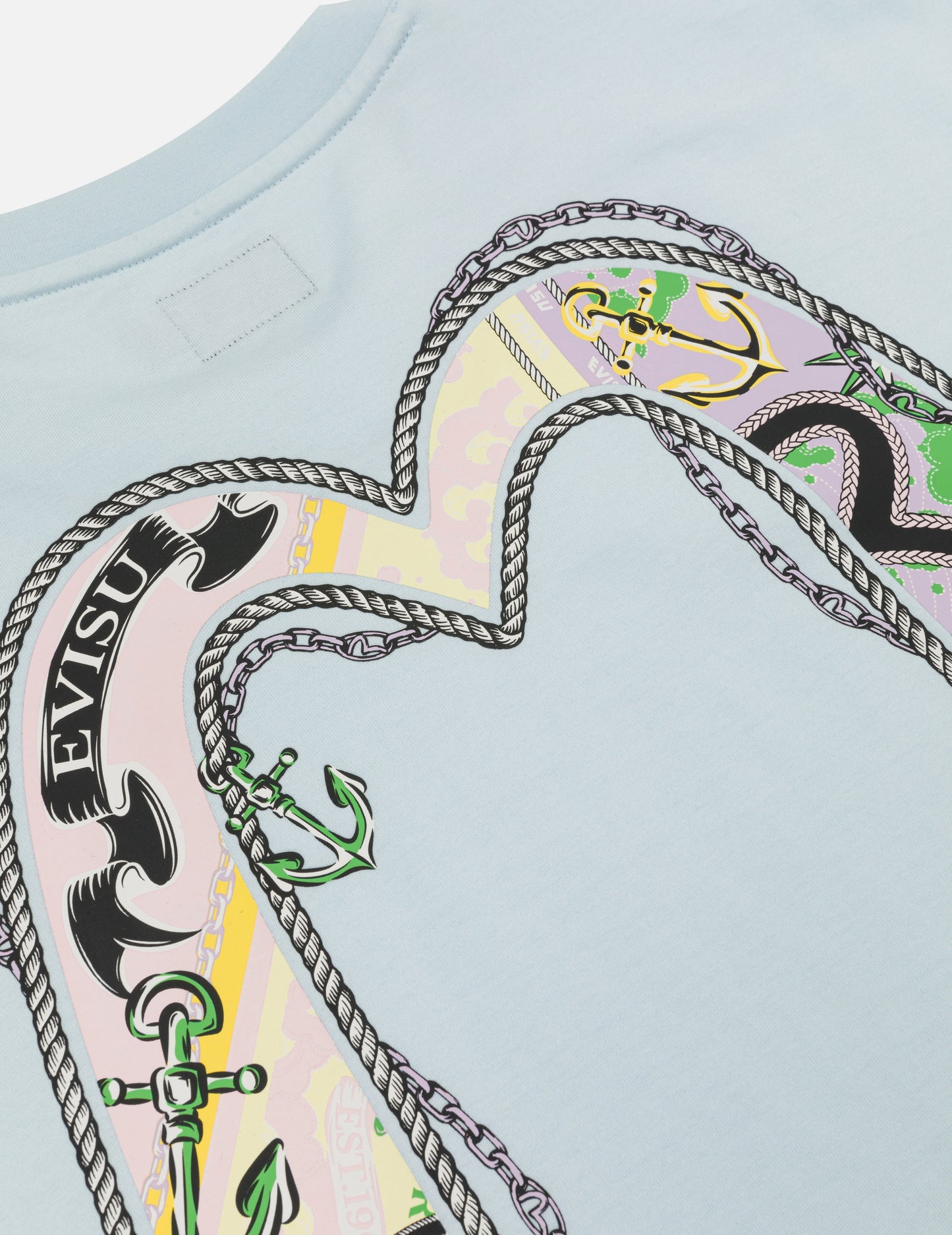 Twisted Rope and Daicock Anchor Print Oversized T-Shirt