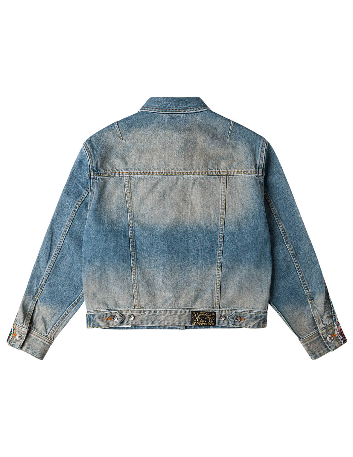 Brocade Panel Denim Jacket
