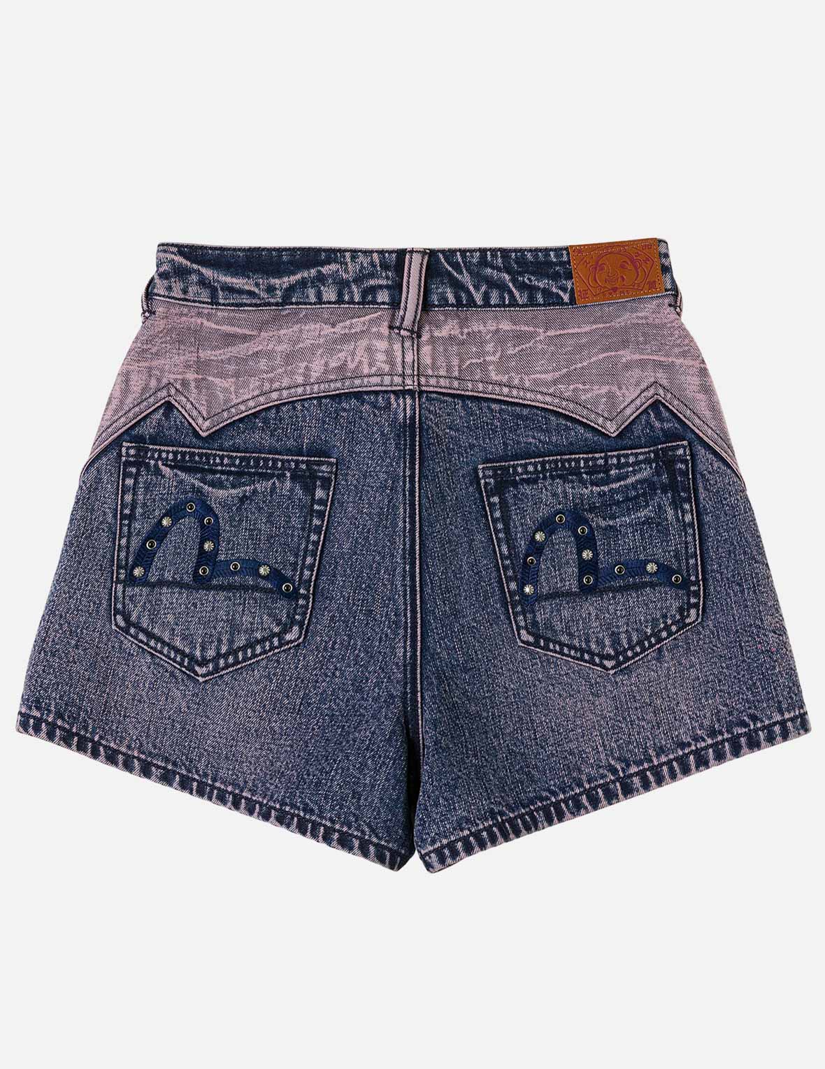 Reverse-Panel Denim Shorts – EVISU