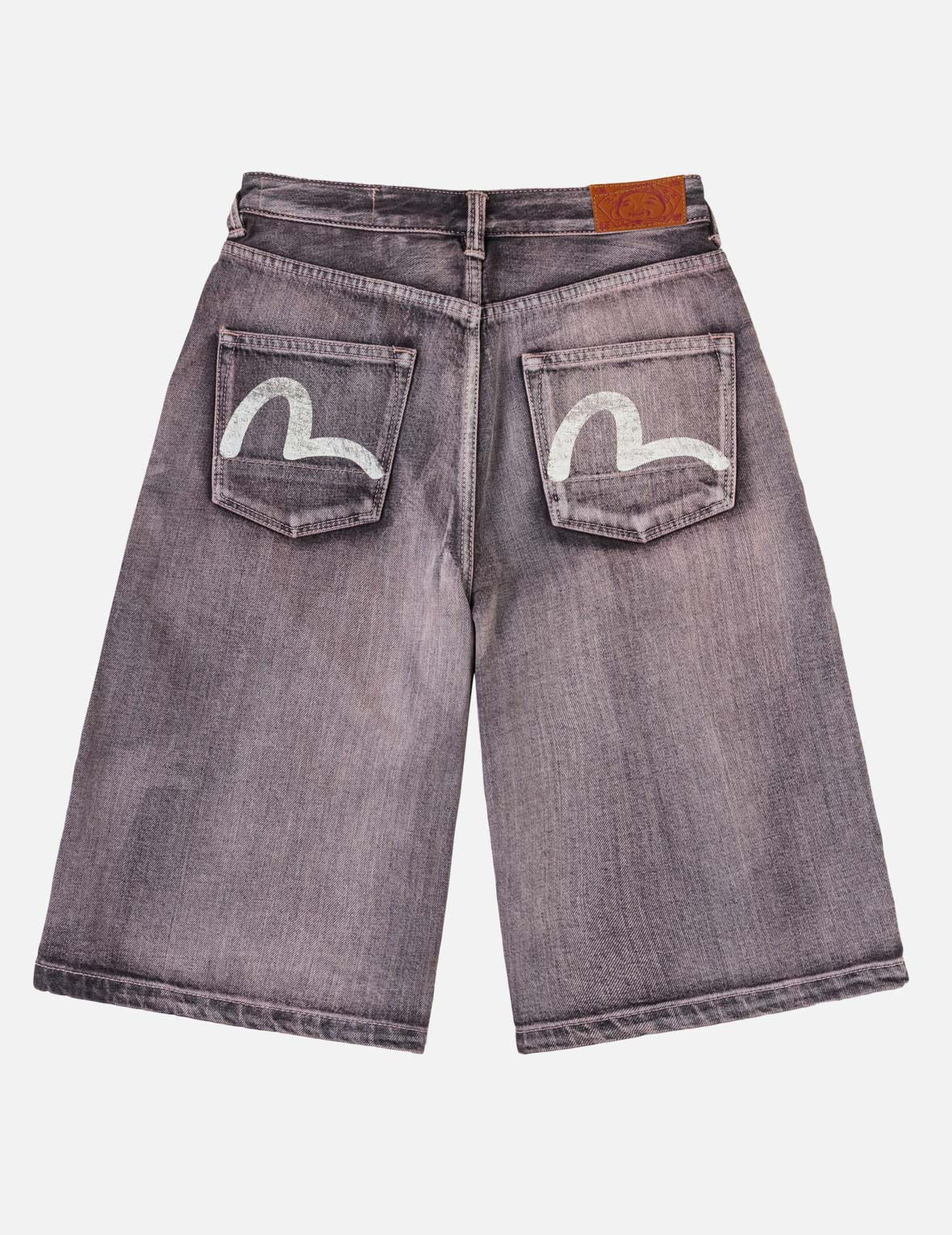 Seagull Print Multi-Pocket Denim Shorts – EVISU