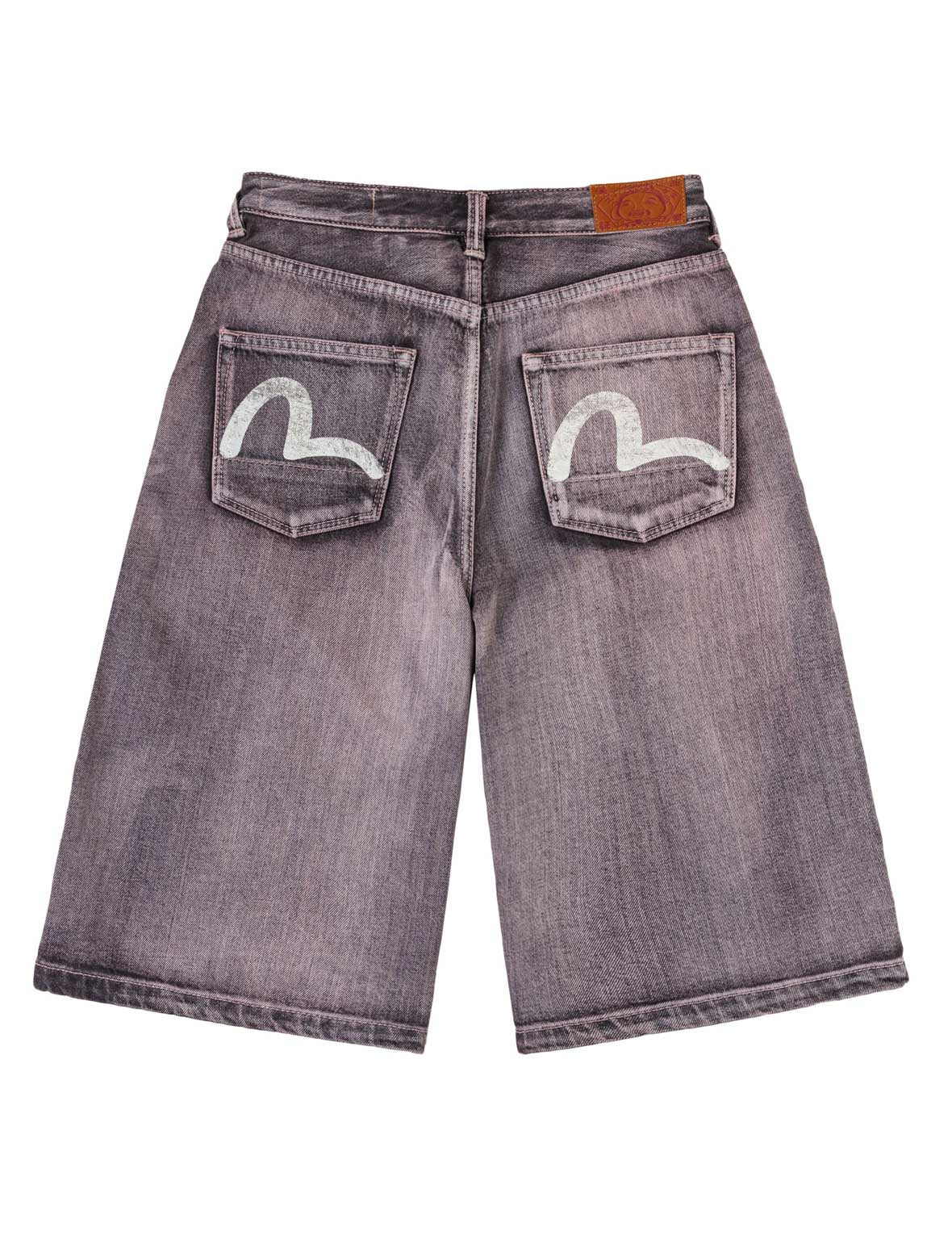 Seagull Print Multi-Pocket Denim Shorts – EVISU