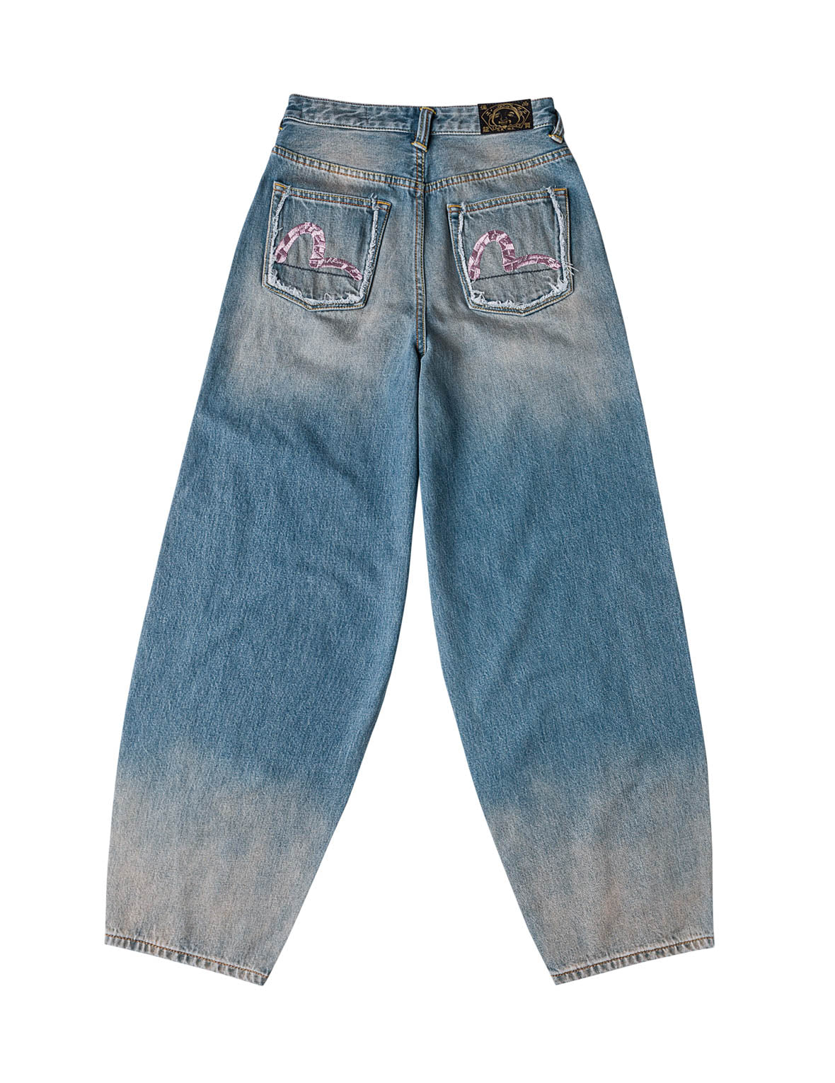 Brocade Patchwork Balloon Jeans