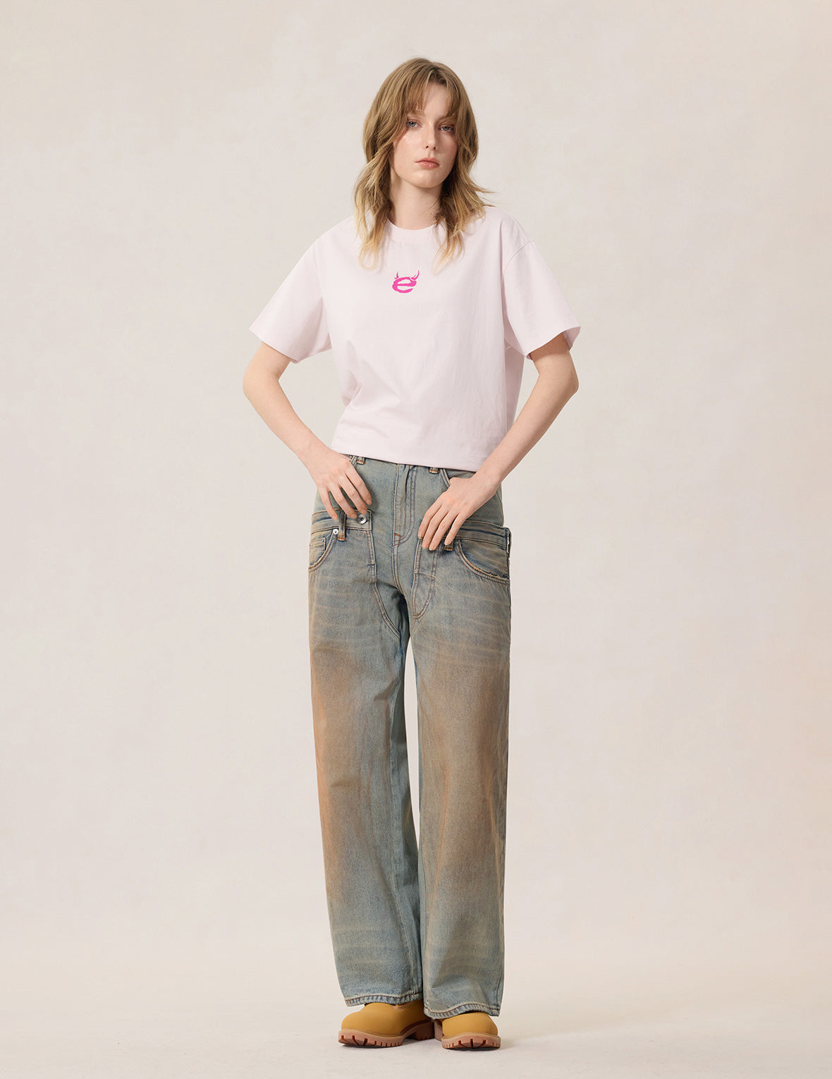 Double Waistband Jeans