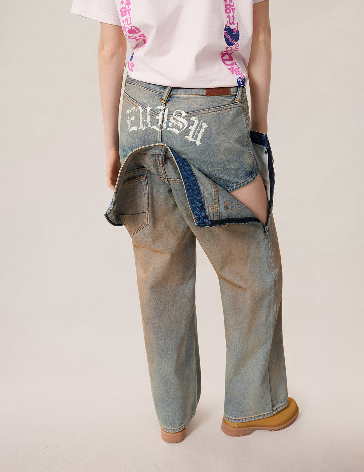 Double Waistband Jeans