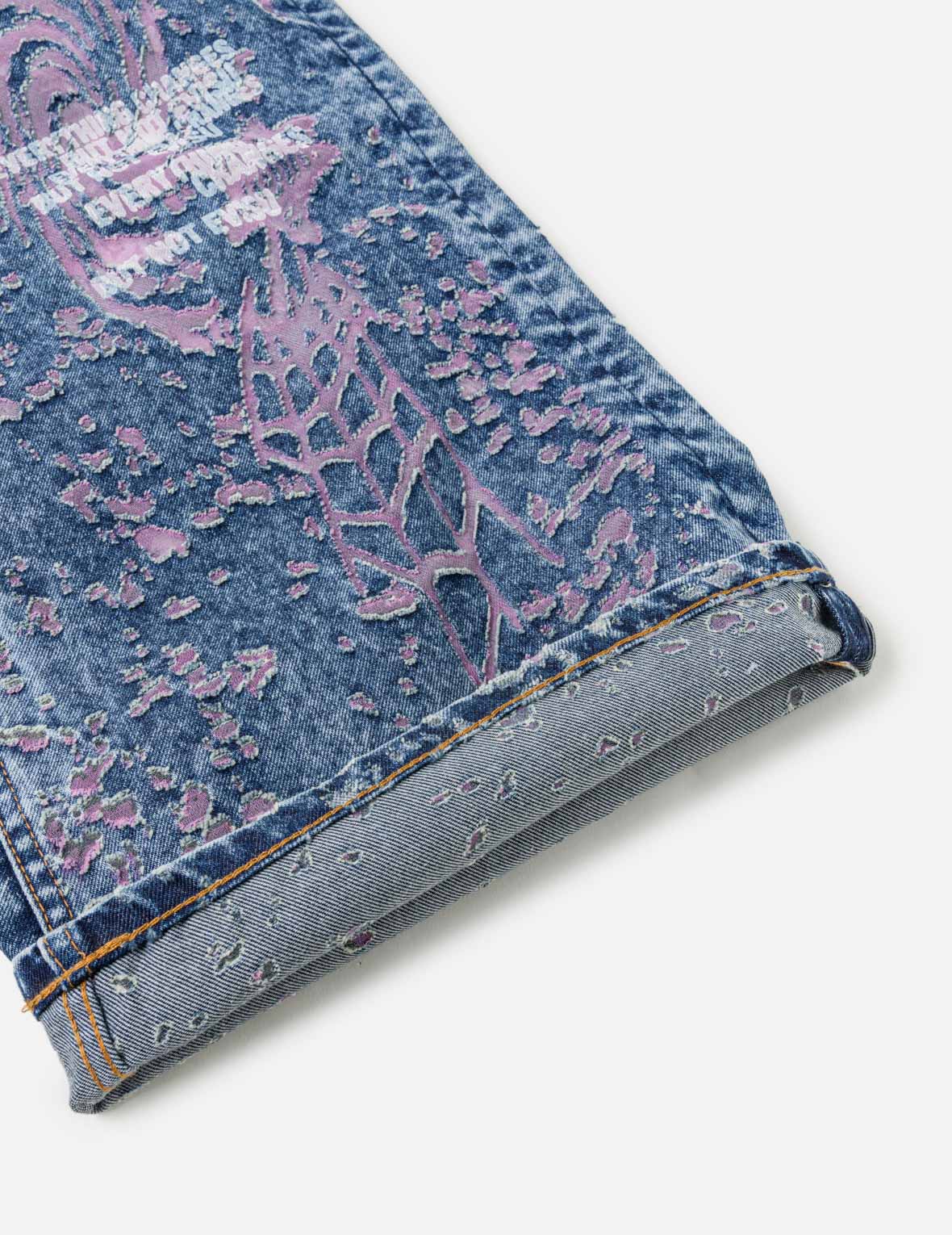 Pink Burn-Out Jeans – EVISU