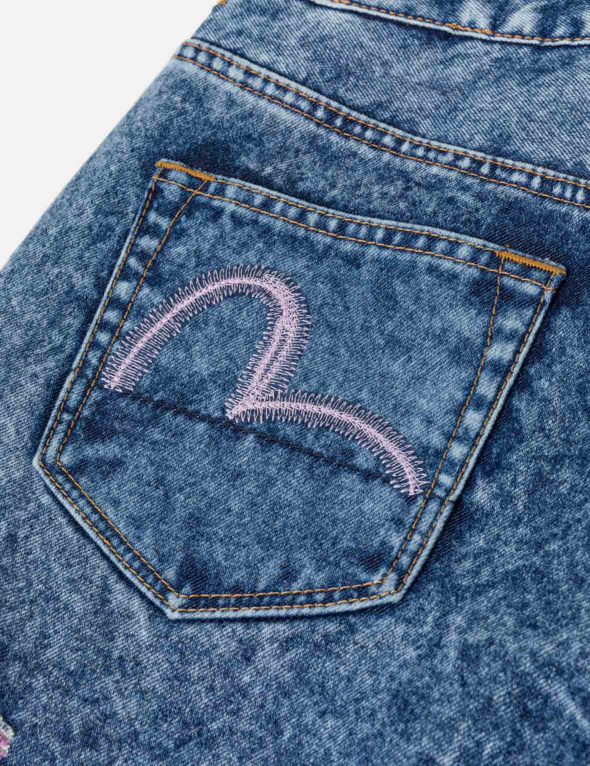 Pink Burn-Out Jeans – EVISU