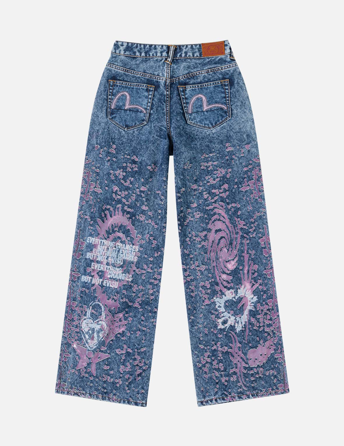 Pink Burn-Out Jeans – EVISU