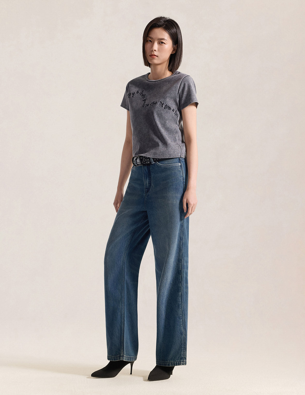 Light Blue Washed Daicock Print Jeans – EVISU