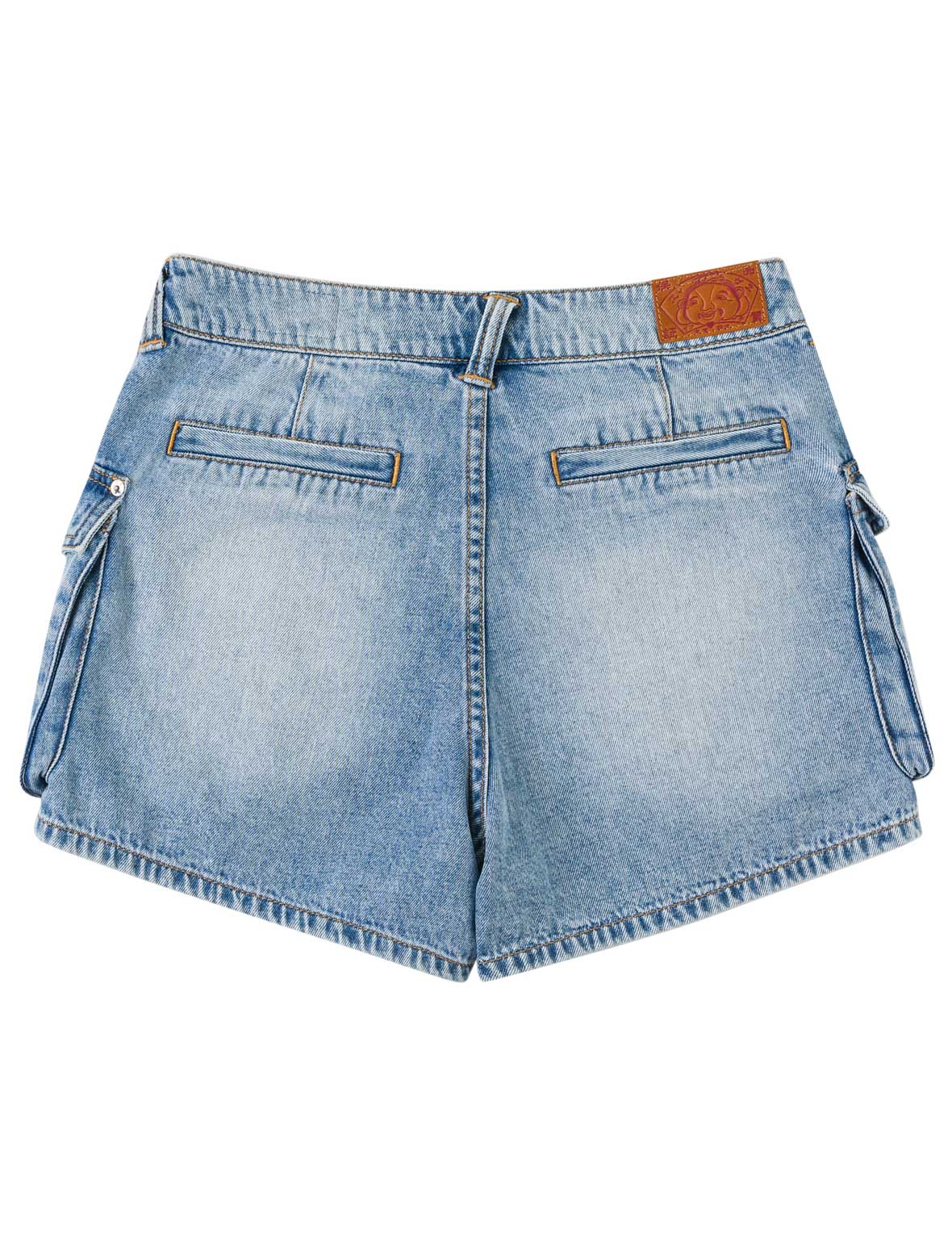 Sashiko Seagull with Rhinestones Cargo Denim Skort