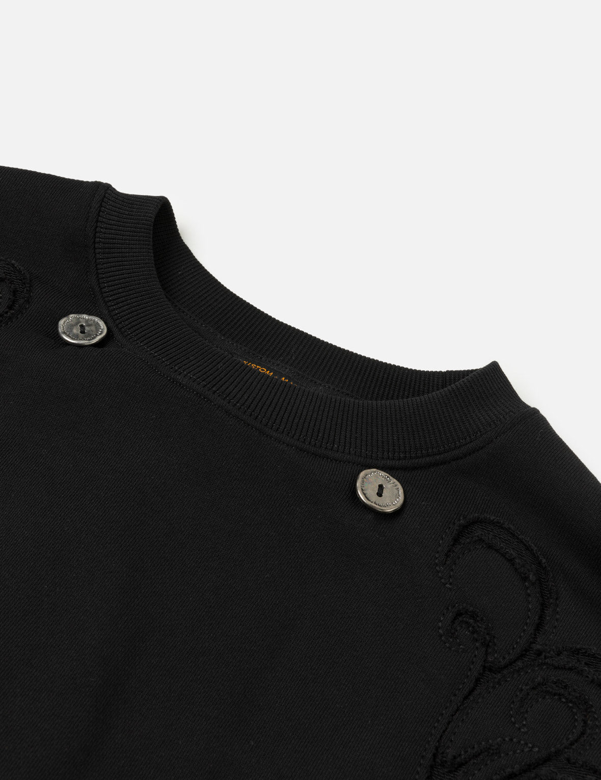 Reversed Fabric Patched Sweatshirt