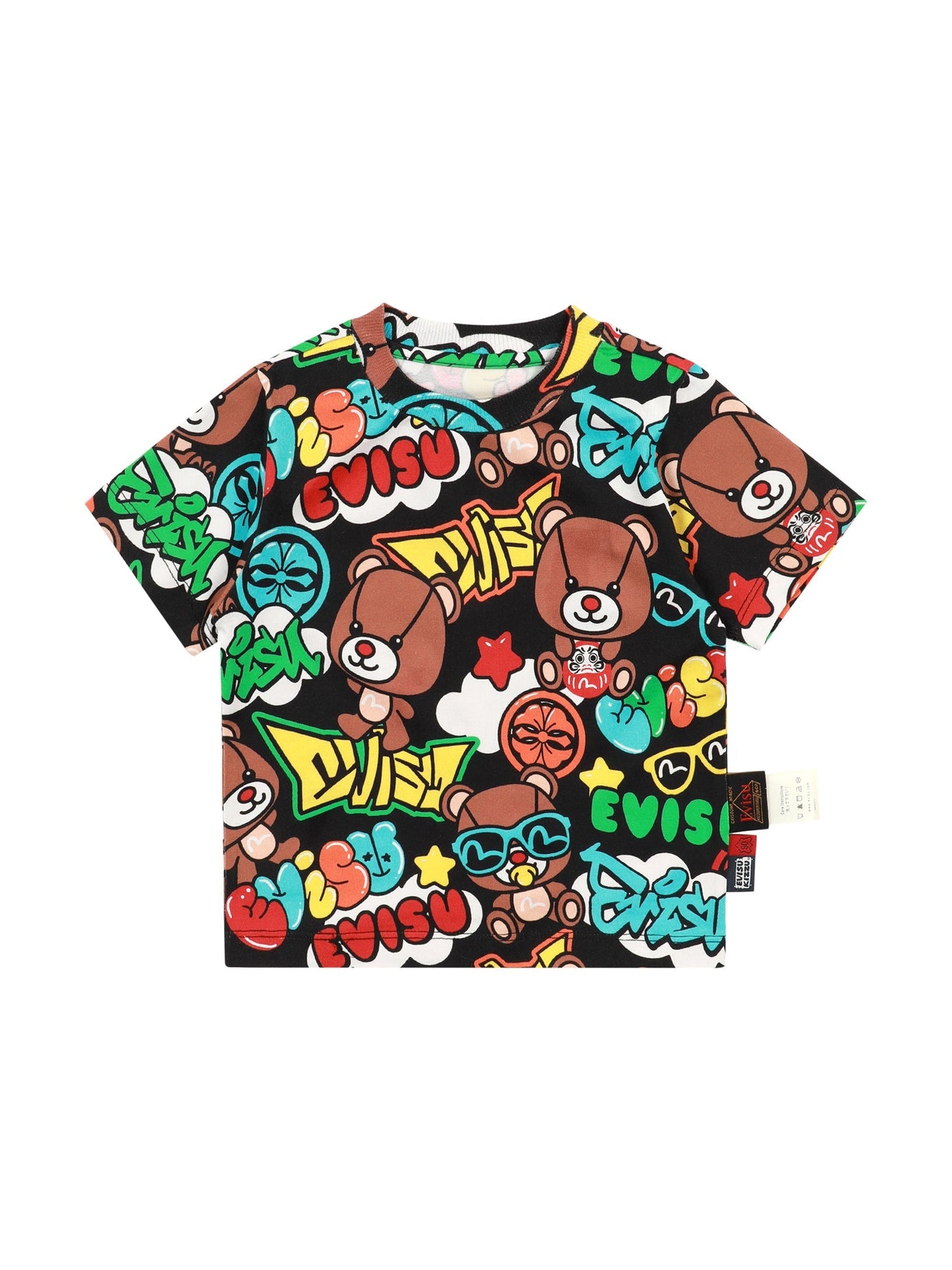 Graffiti Style Multi-Print Regular Fit T-shirt