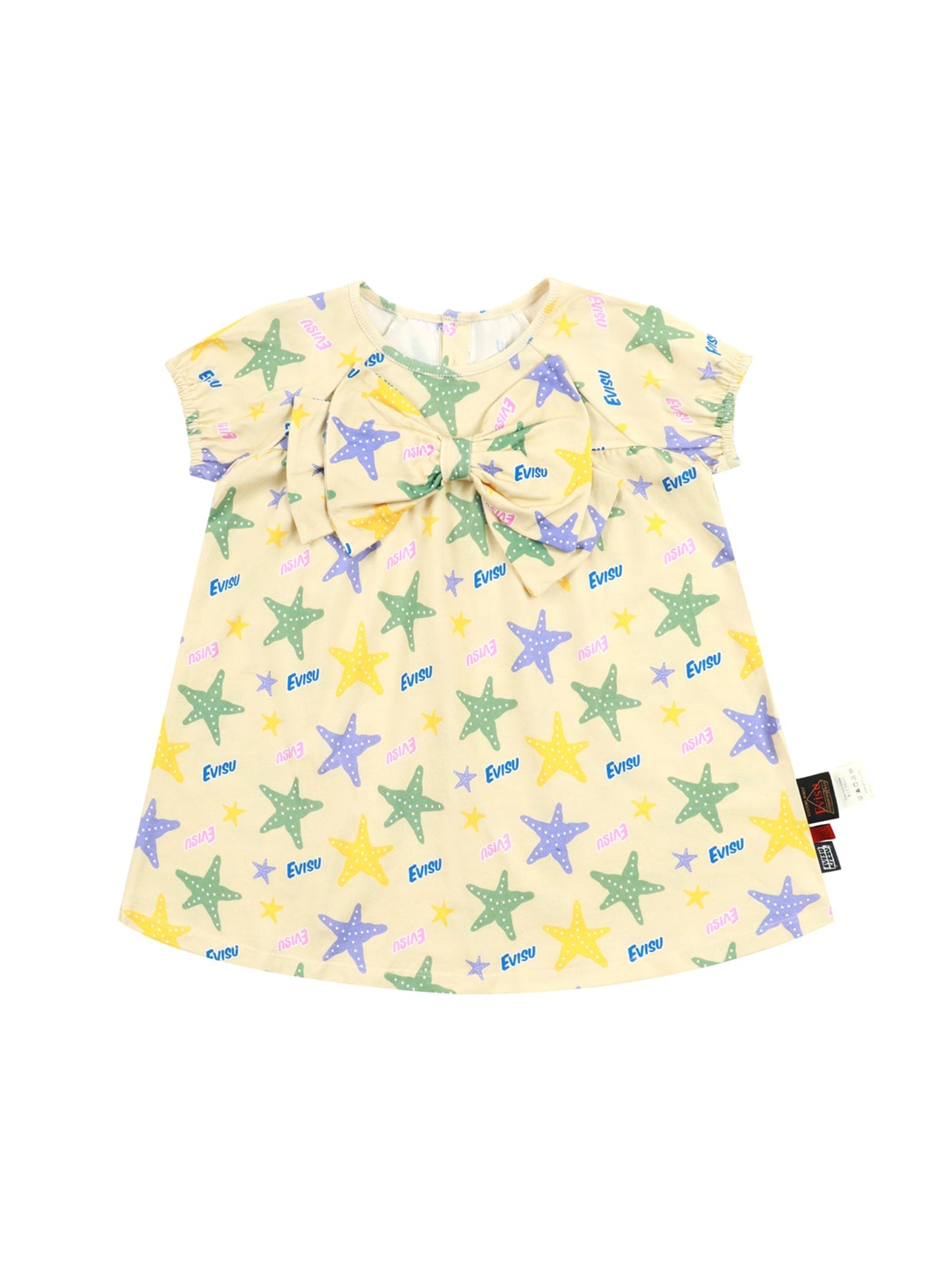 Allover Logo and Starfish Print Regular Fit Dress