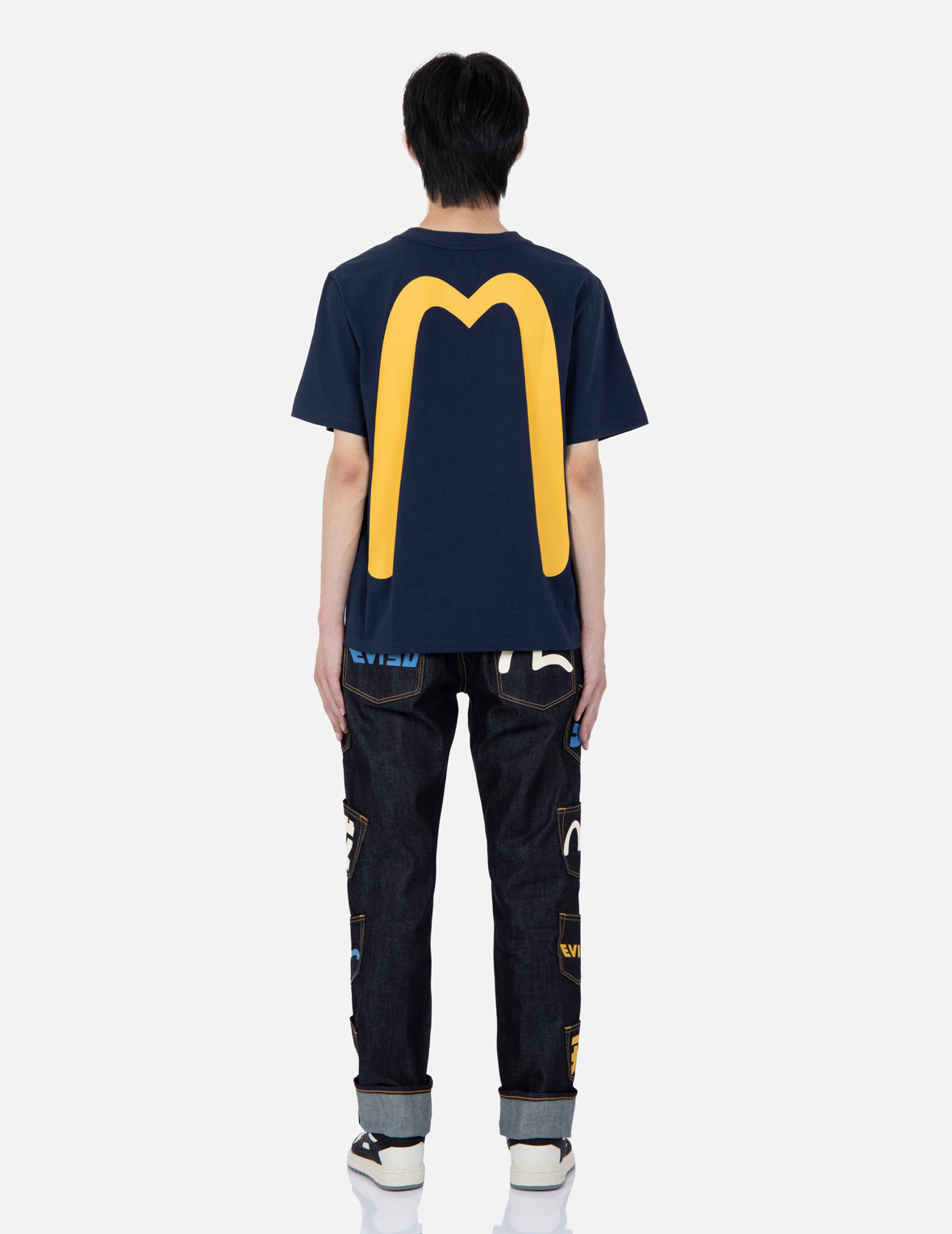 Logo-Print Multi-Pockets Regular-Fit Denim Jeans #2010