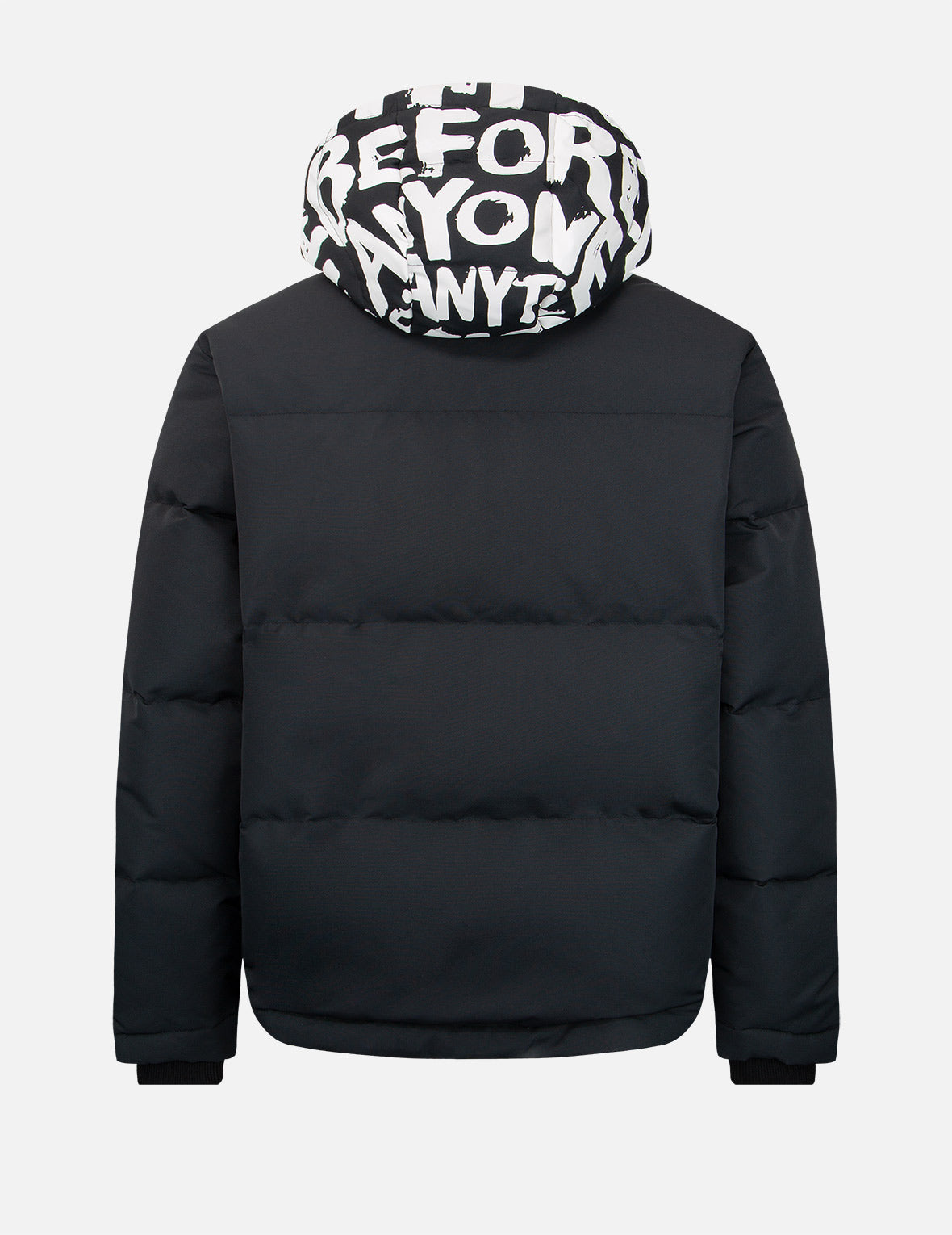 Brand Motto Print Down Jacket