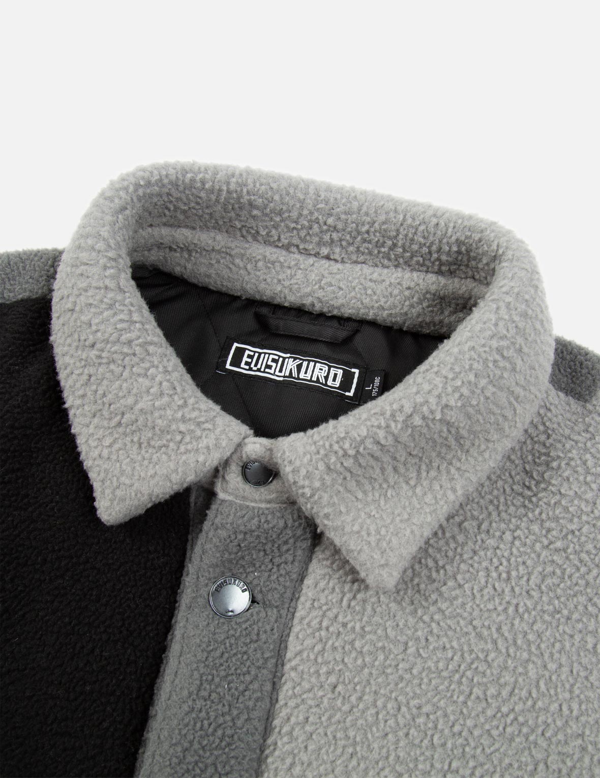 Colorblock Fleece Shirt Jacket