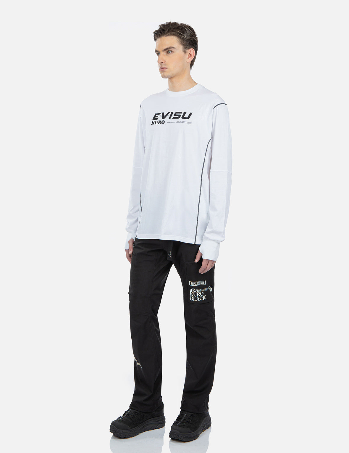 Contrast Stitching Long Sleeve T-shirt