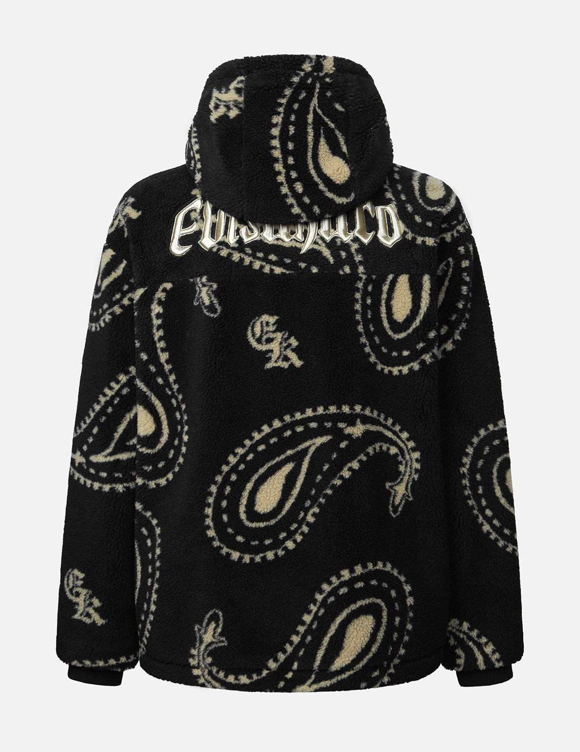 Evisu HK Allover Paisley Print Relax Fit Fleece Padded Hooded Jacket