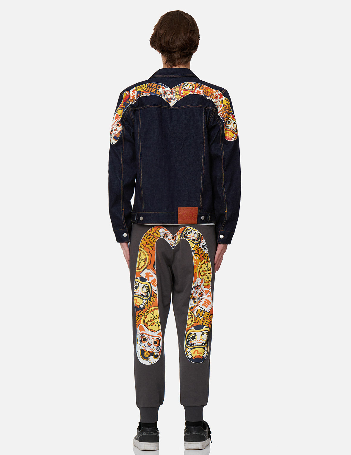 EVISU Squad Daicock Print Denim Jacket