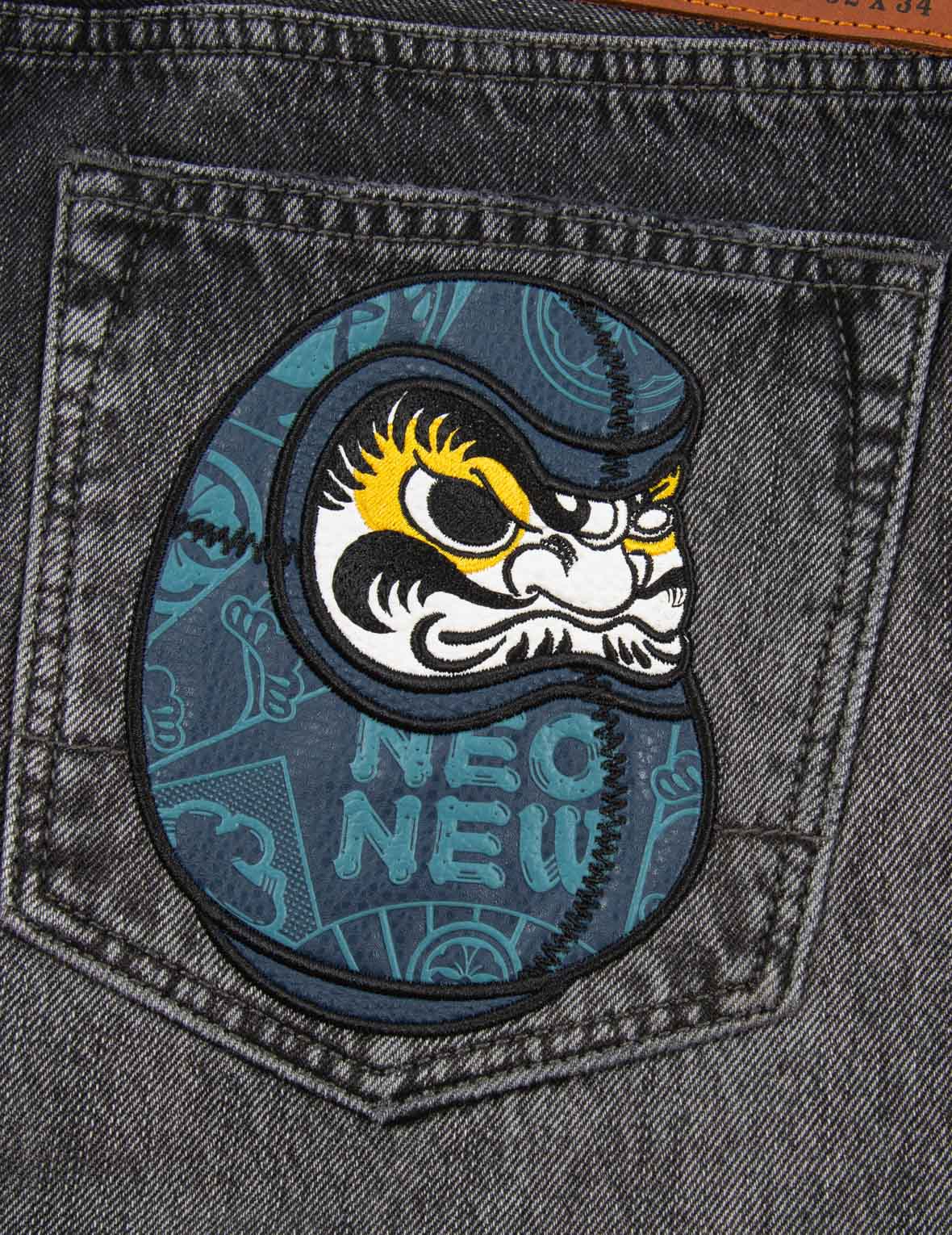 Daruma Patch Slim-Fit Jeans #2010