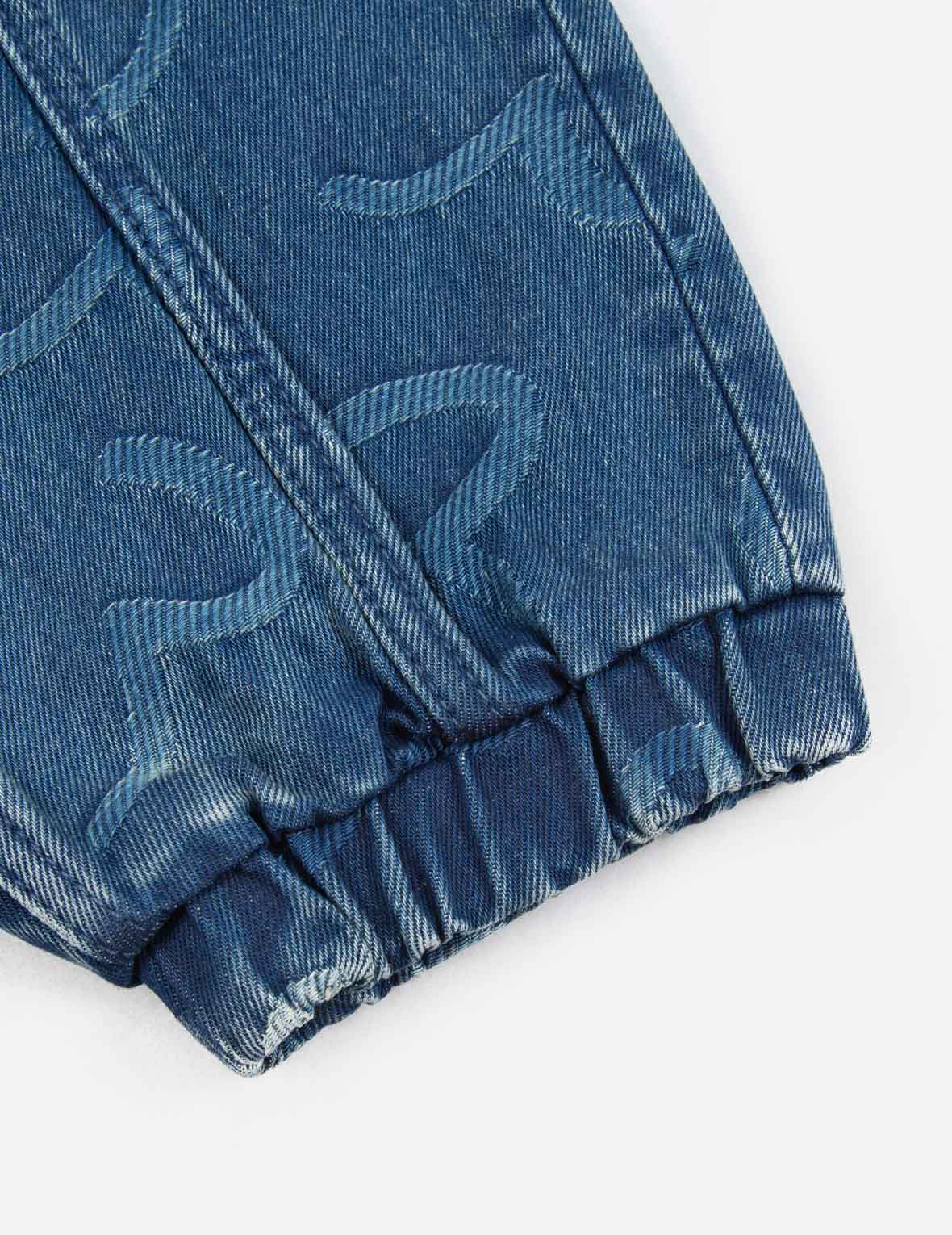 Seagull Jacquard Denim Jogger Pants