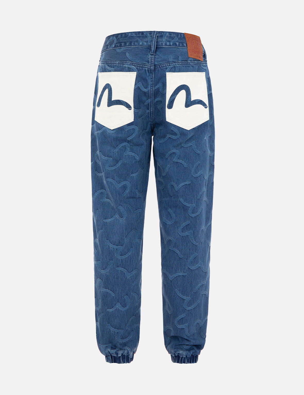 Seagull Jacquard Denim Jogger Pants