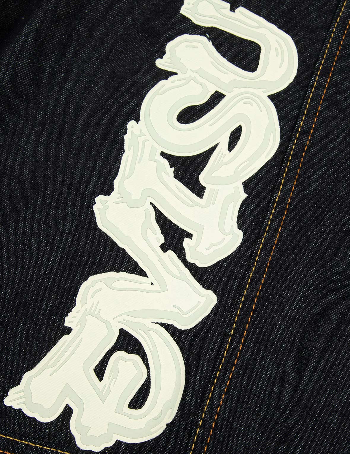 忍者佛头印花解构宽版牛仔外套