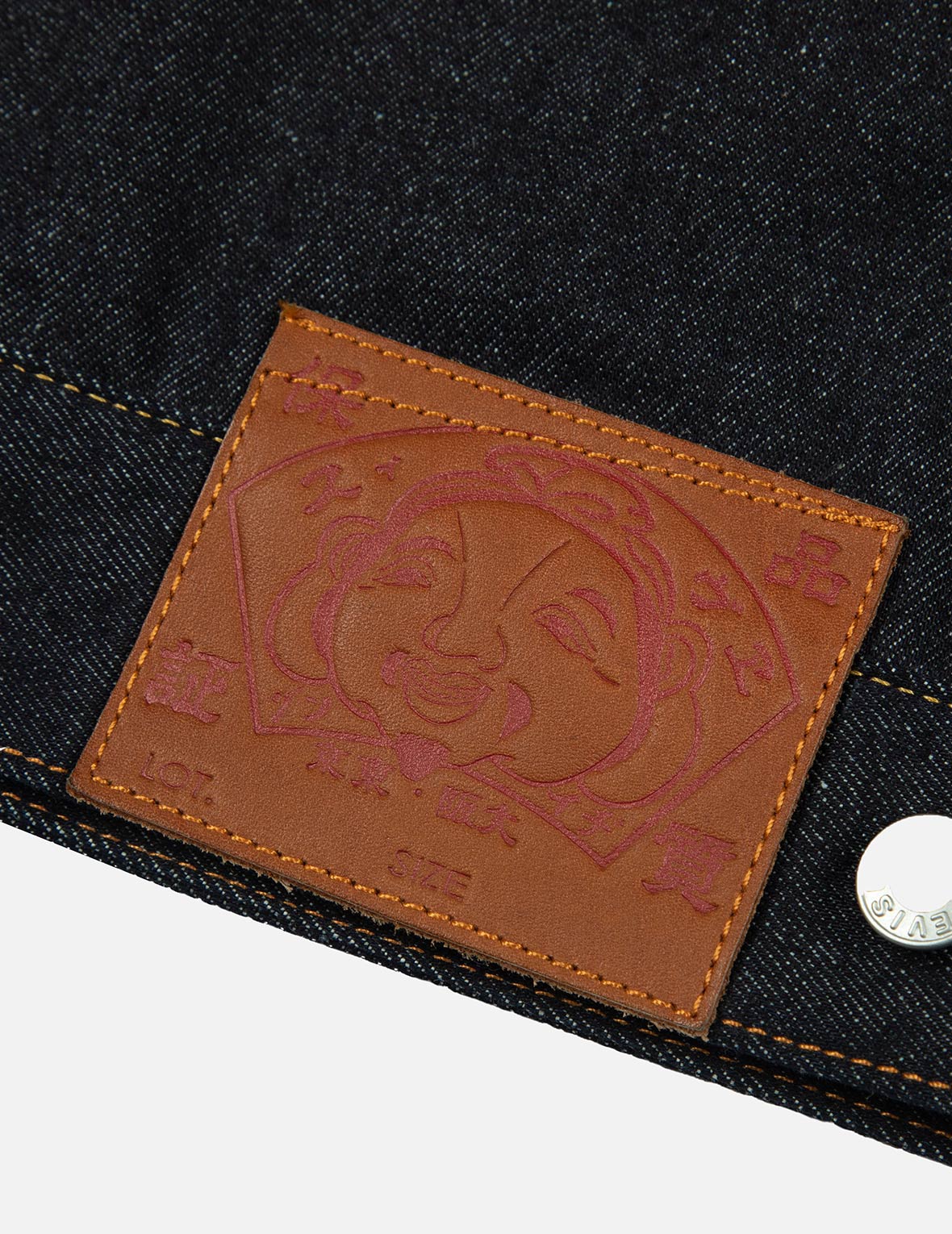 忍者佛头印花解构宽版牛仔外套