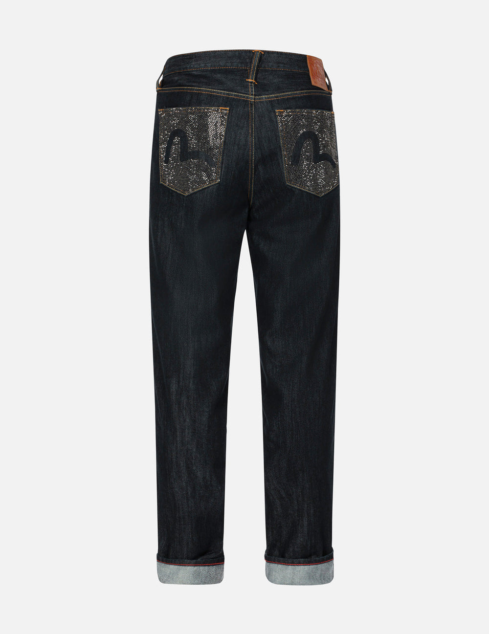 Heat Transfer Stone Hollow-out Seagull Fashion Fit Jeans – EVISU