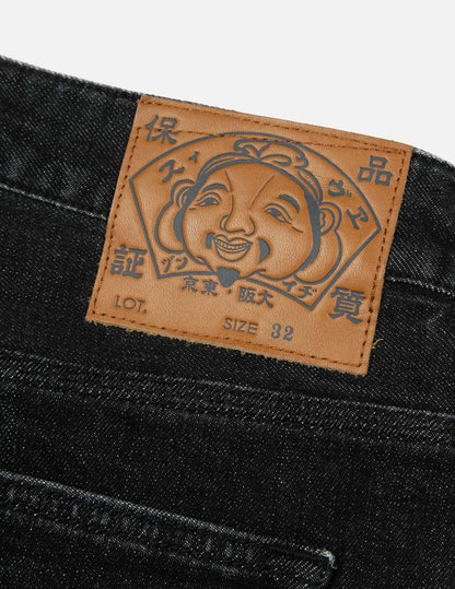 Washed Seagull Embroidery Fashion Fit Jeans – EVISU