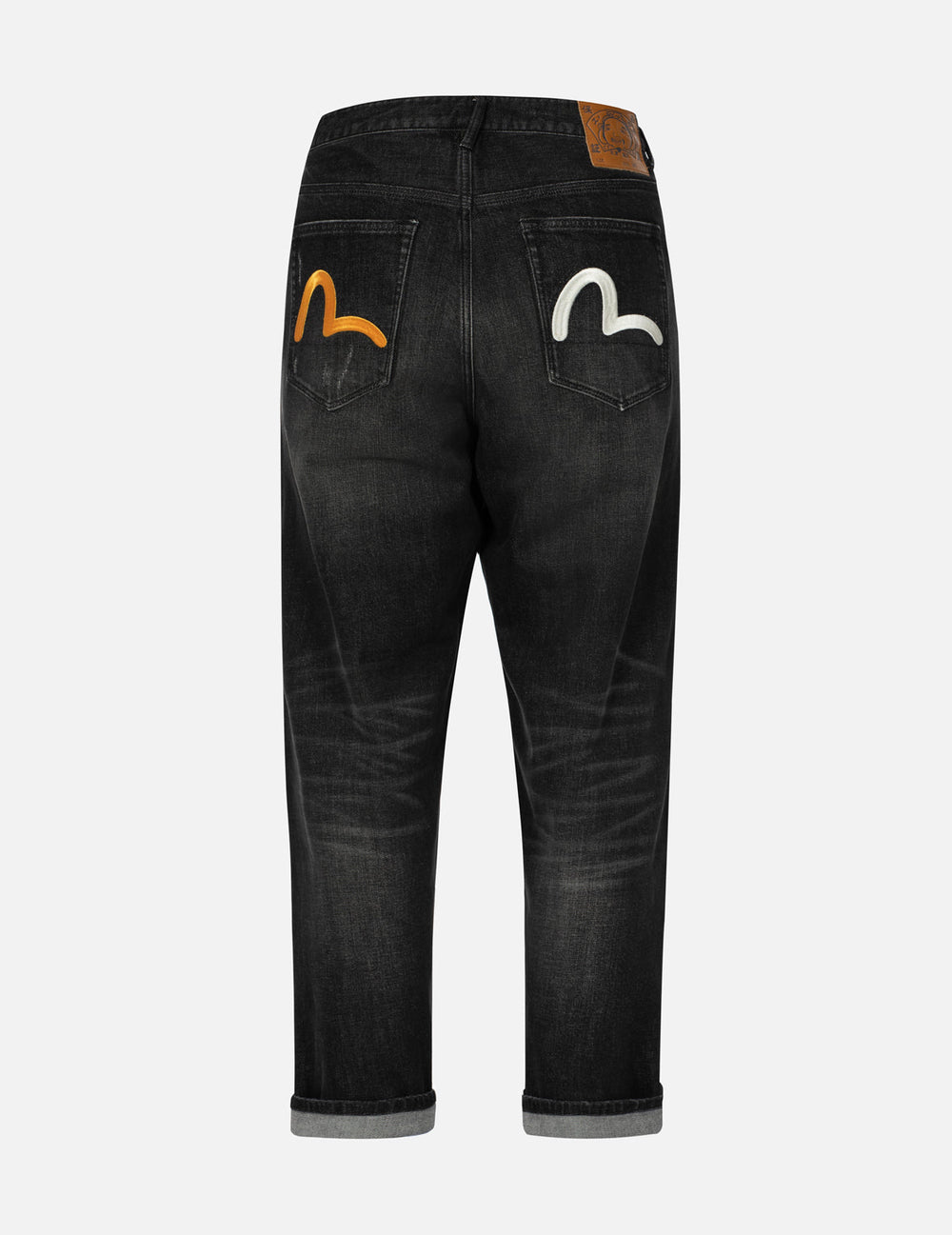 Washed Seagull Embroidery Fashion Fit Jeans – EVISU