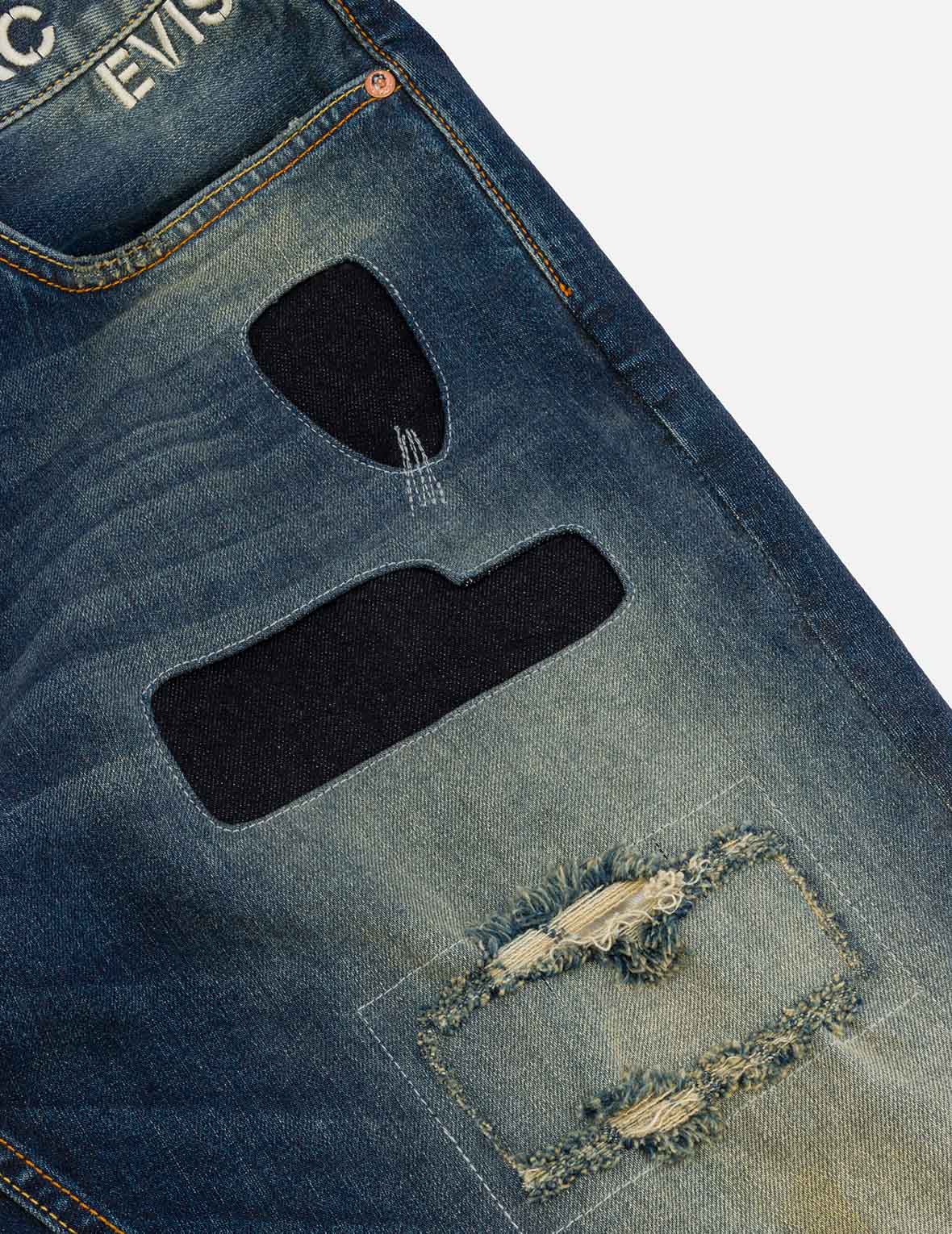 Logo Print and Seagull Embroidery Taper Fit Jeans #2017