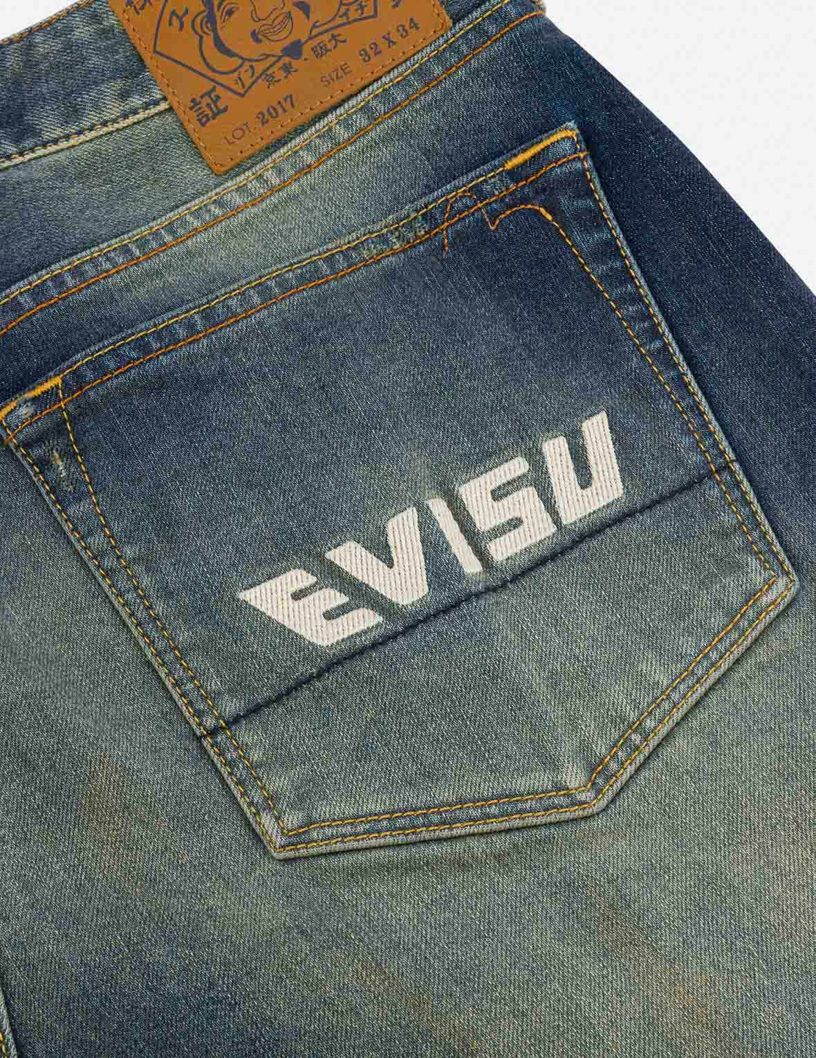 Logo Print and Seagull Embroidery Taper Fit Jeans #2017