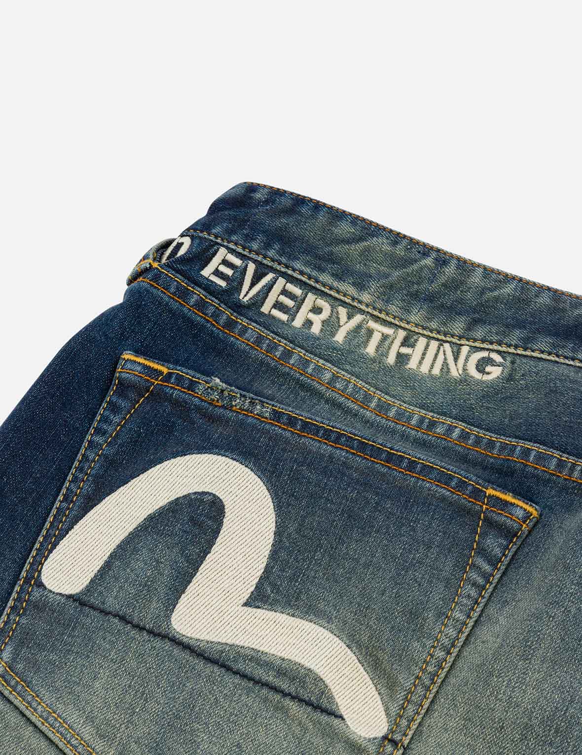 Logo Print and Seagull Embroidery Taper Fit Jeans #2017