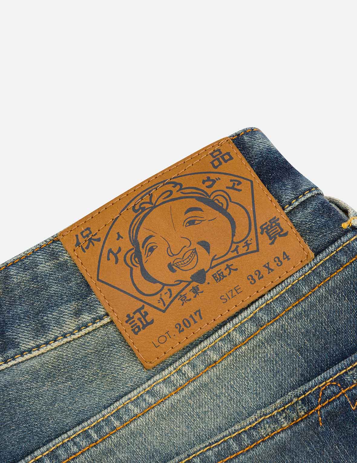 ジ*ジ様 evisuジーンズ 2017 Logo Print and Seagull Embroidery Carrot Fit Jeans #2017 – EVISU