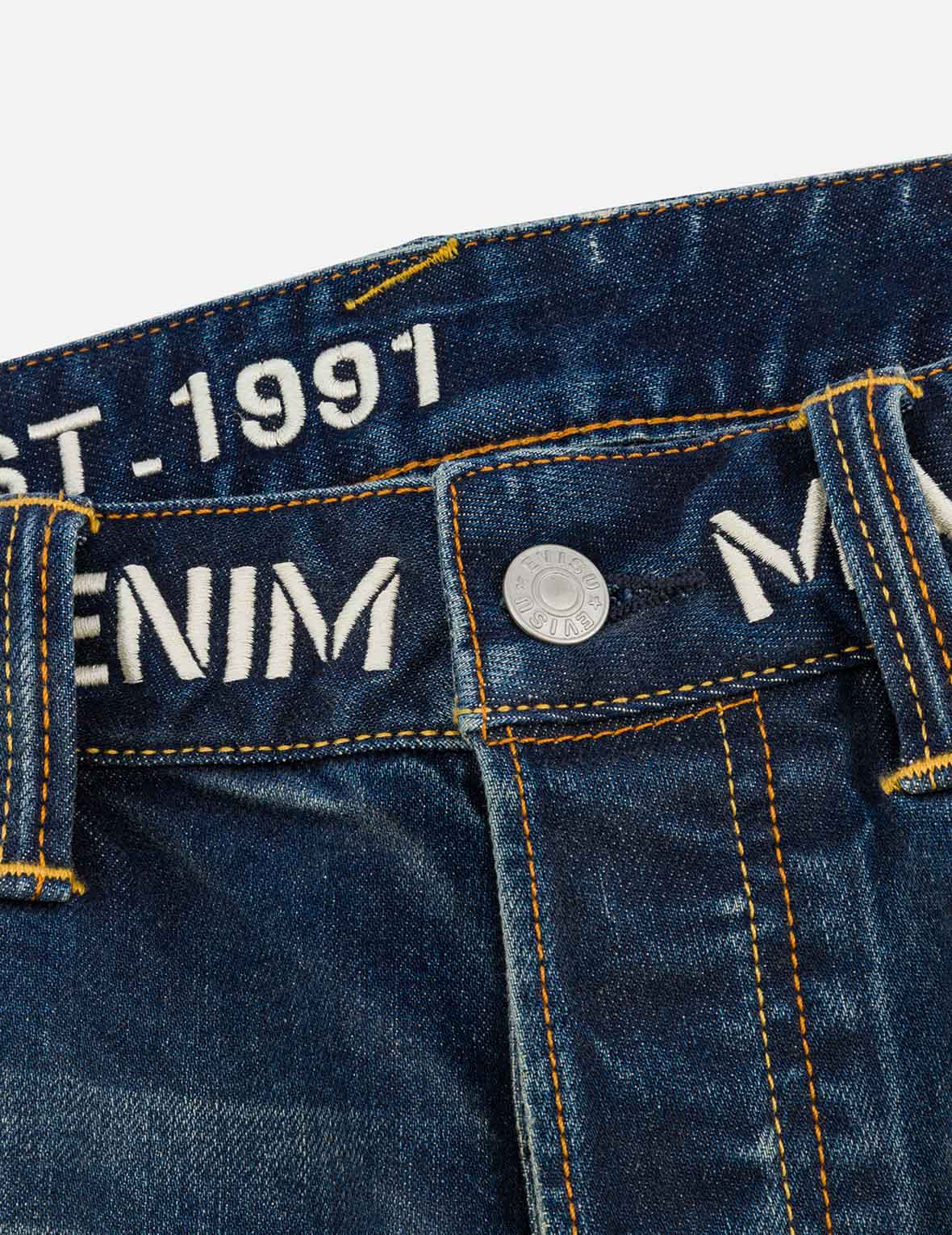 Logo Print and Seagull Embroidery Carrot Fit Jeans #2017 – EVISU