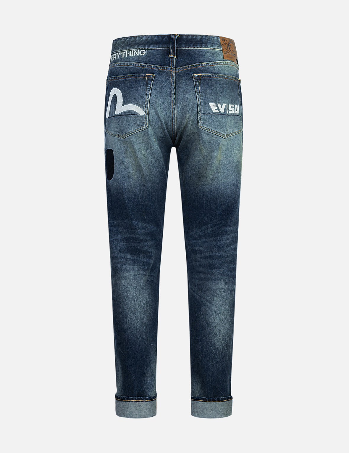 Logo Print and Seagull Embroidery Taper Fit Jeans #2017