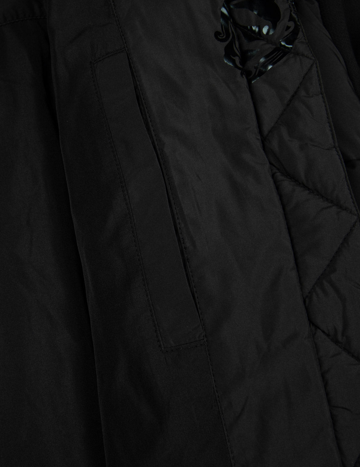 家花印花宽版飞行员夹棉外套