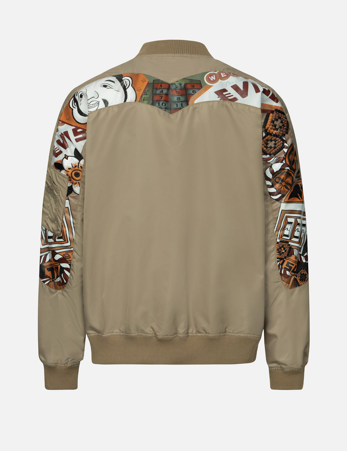 "Virtual Vacation" Daicock Print Loose Fit Bomber Jacket