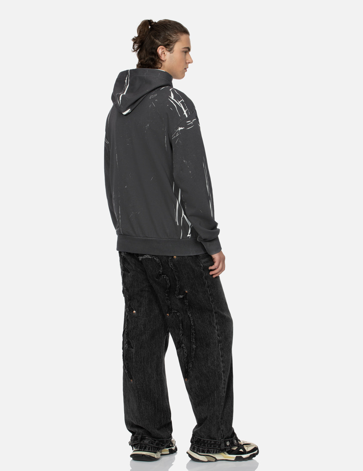 Overdye Seagull and Logo Print Relax Fit Hoodie – EVISU