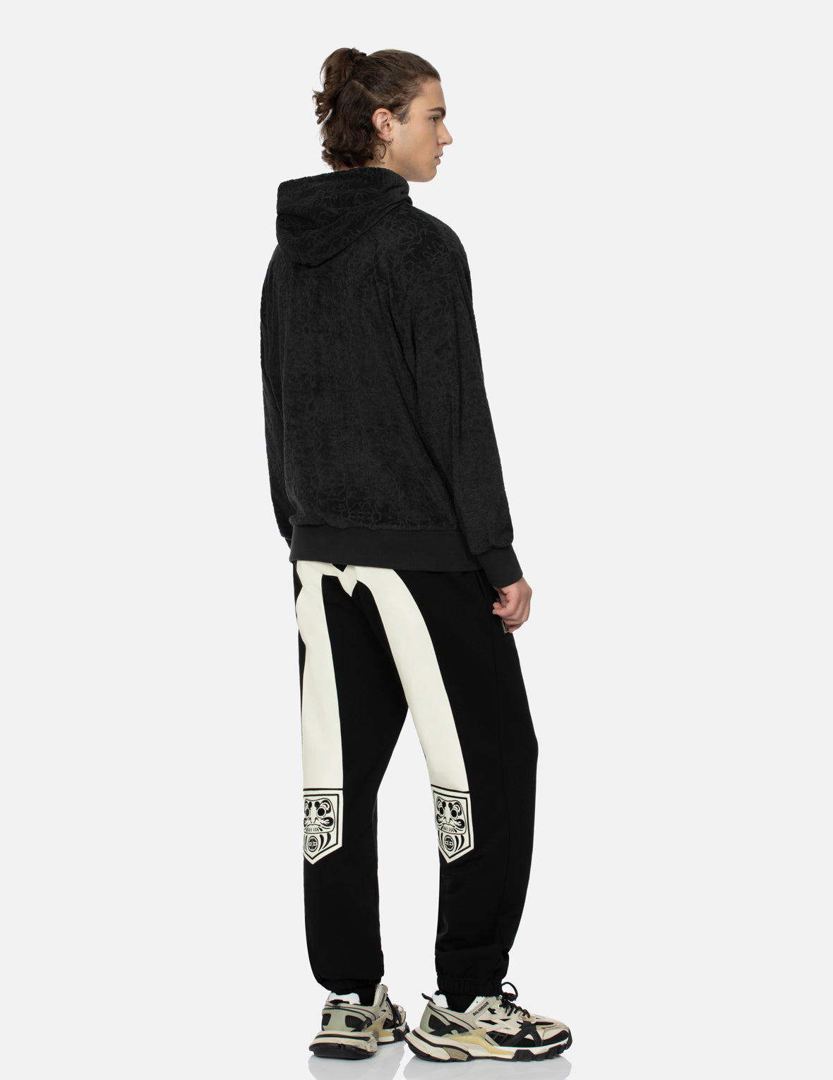 Monogram Jacquard Boucle and Seagull Embrodiery Relax Fit Hoodie