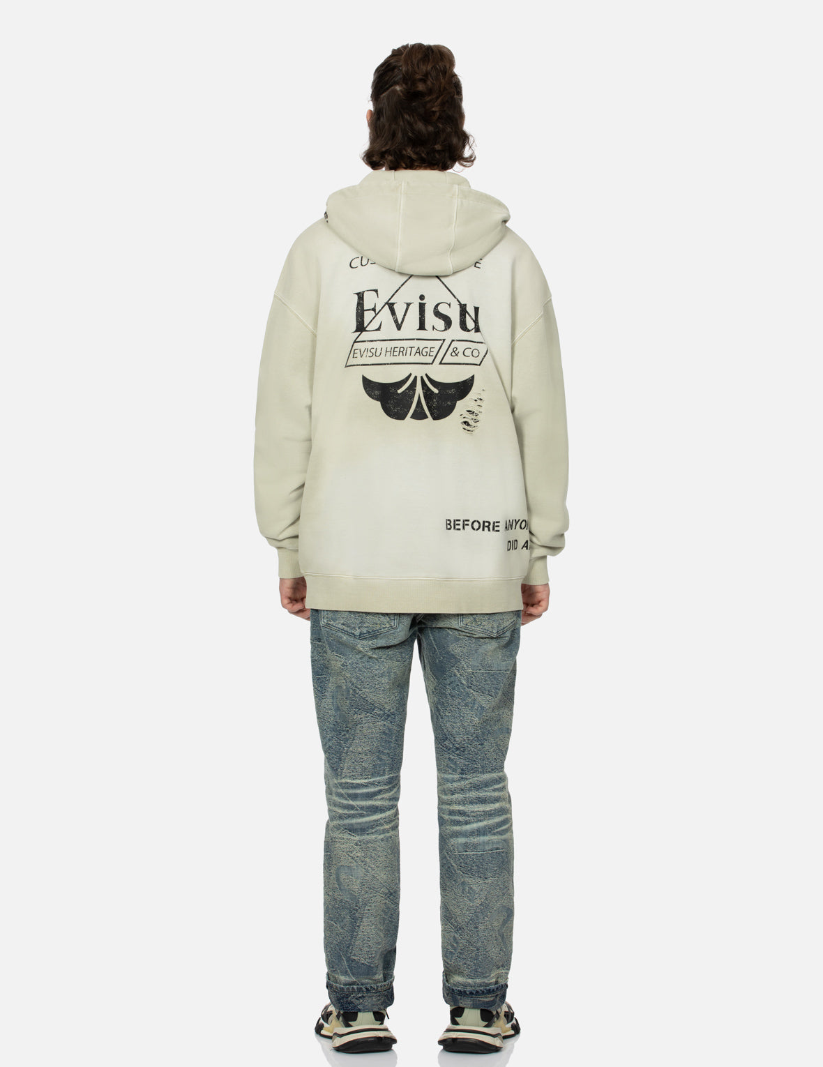 RARE Full-zip Printed outlet Evisu Hoodie