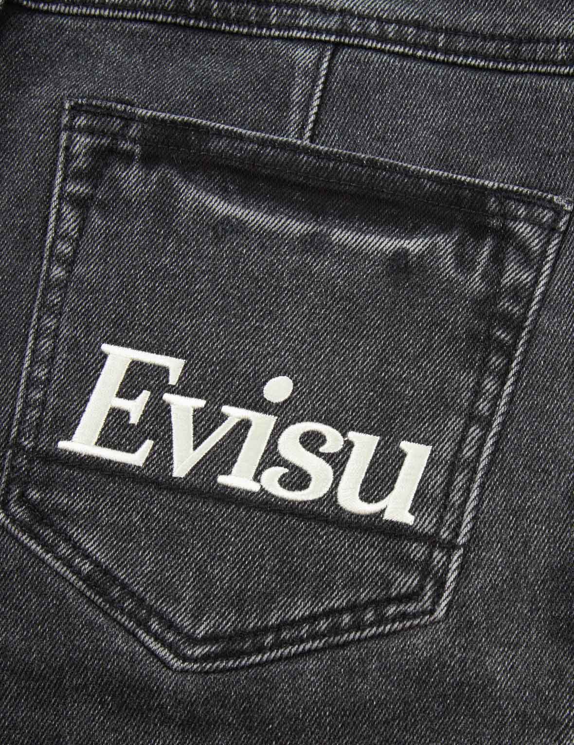 Logo Embroidery Taper Jeans