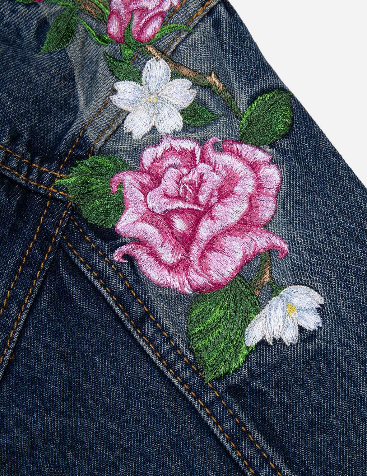 Roses Daicock with Studs Logo Loose Fit Denim Jacket