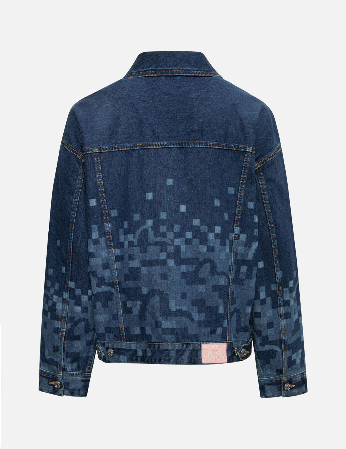 Oversized printed denim jacket best sale