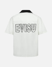 Chain-Stitched Embroidery Logo Boxy Tencel Shirt