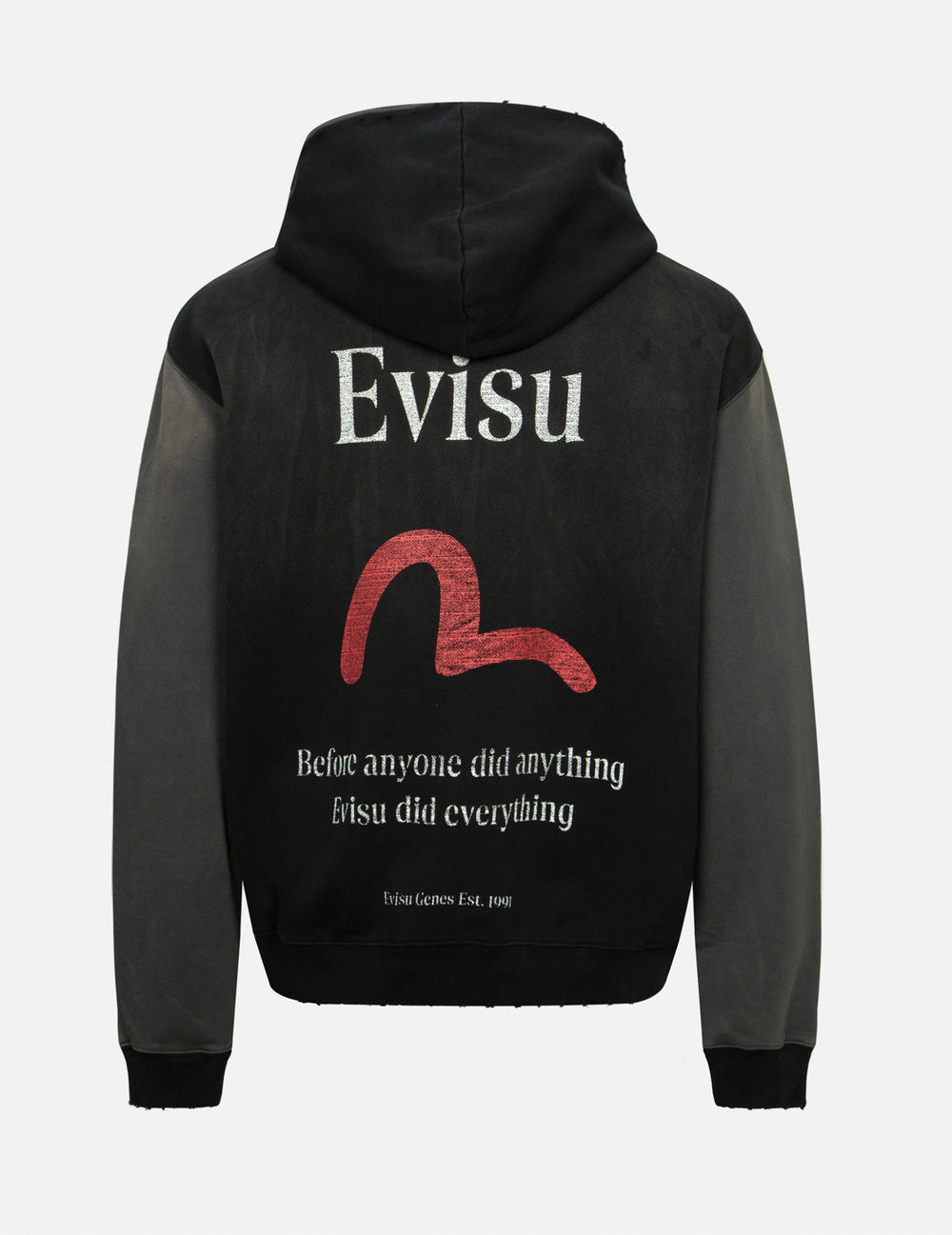 Seagull and Logo Print Boxy Hoodie – EVISU